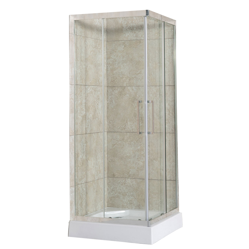 Long Telephone Handle China Factory Square Free standing Cheap Glass Shower Enclosure